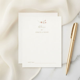 シックフローラ結婚アイボリーアドバイスカード アドバイスカード