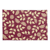 シックフローラ自然パステルイエローパターンブルゴーニュ 枕カバー (裏面-右)