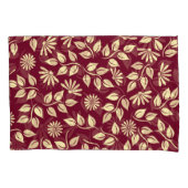 シックフローラ自然パステルイエローパターンブルゴーニュ 枕カバー (正面左)