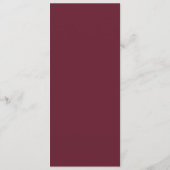 シックフローラ赤面ブルゴーニュ金ゴールドウェディングレセプション メニュー (裏面)