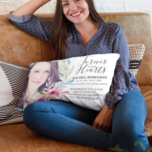 シックフローラ追悼ファミリーメモリアル アクセントクッション