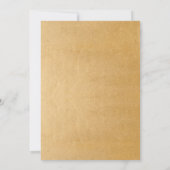 シックフローラ金ゴールドブライダルシャワー 招待状 (裏面)