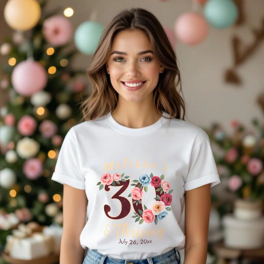 シックフローラ30歳の誕生日パーティー Tシャツ