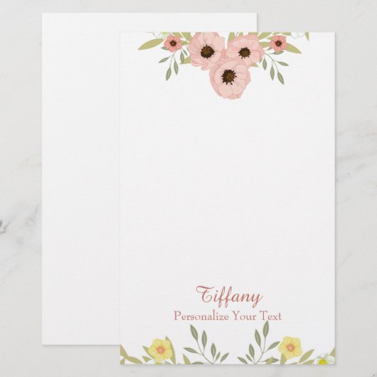 シックフローラ 便箋 (正面/裏面)