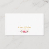 シックフローラInstagramハッシュタグ結婚の挿入カード エンクロージャーカード (裏面)