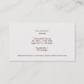 シックブティックイミタットライネンプロフェッセル 名刺 (裏面)