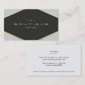 シックブティックダイヤモンドエンブレムブラック&金ゴールド 名刺 (正面/裏面)