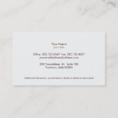 シックブティックダイヤモンドエンブレムブラック&金ゴールド 名刺 (裏面)