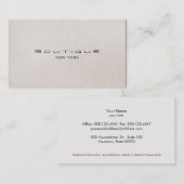 シックブティックベフェイクイージリンネンプロフェッショナルシンプル 名刺 (正面/裏面)