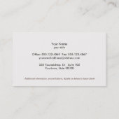 シックブティックベフェイクイージリンネンプロフェッショナルシンプル 名刺 (裏面)