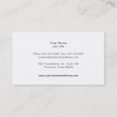 シックブティックホワイトロータスフラワーライトブルー 名刺 (裏面)