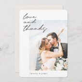 シックブモダンラックスクリカスタムプト結婚写真 サンキューカード (正面/裏面)