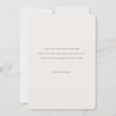 シックブモダンラックスクリカスタムプト結婚写真 サンキューカード (裏面)