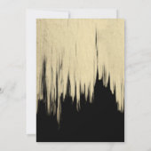 シックブモダンラック金ゴールドブラシストローク婚約 招待状 (裏面)