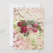 シックブライダルシャワーブルガンディレッドローズ素朴 招待状 (裏面)