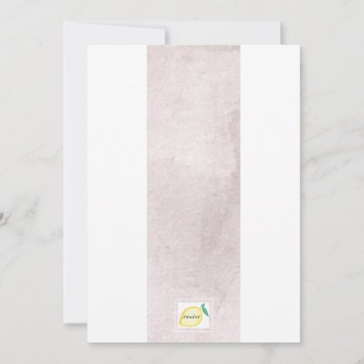 シックブライダルシャワー招待状 招待状 (裏面)