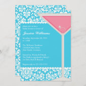 シックブライダルシャワー 招待状 (正面/裏面)