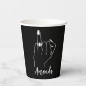 シックブライダル |バチェロレッテリングや輪紙 紙コップ (裏面)