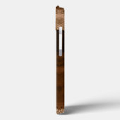 シックブラウンバラ金ゴールドグリッターアガートカスタムモノグラム Case-Mate iPhoneケース (裏面 / 左)