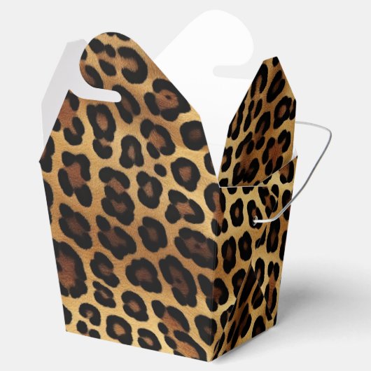 シックブラウン金ゴールドヒョウ結婚ズ フェイバーボックス (オープン)