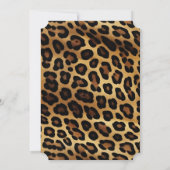 シックブラウン金ゴールドヒョウ結婚ズ 招待状 (裏面)