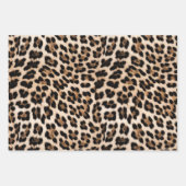シックブラウン金ゴールドヒョウ ラッピングペーパーシート (正面2)