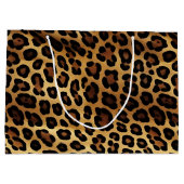 シックブラウン金ゴールドヒョウ ラージペーパーバッグ (裏面)