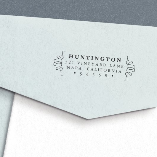 シックブラケット差出人住所スタンプ セルフインキングスタンプ