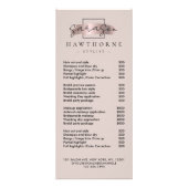 シックブラシストロークサロン価格表サービエレガントス ラックカード (正面)