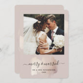 シックブラシストローク |とメリー写結婚した真 シーズンカード (正面/裏面)