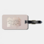 シックブラシストローク |ニュートフェイクラルバラ金ゴールドのバラ ラゲッジタグ (裏面横)