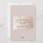 シックブラシストローク |ハッピーホリデーズフォトクリスマス シーズンカード (裏面)