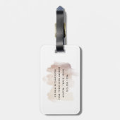 シックブラシストローク | フェイクバラ金ゴールド(白) ラゲッジタグ (裏面縦)