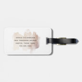 シックブラシストローク | フェイクバラ金ゴールド(白) ラゲッジタグ (裏面横)