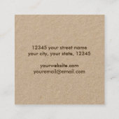 シックブラシ仕上げ金属虹ホログラフィック入光 スクエア名刺 (裏面)