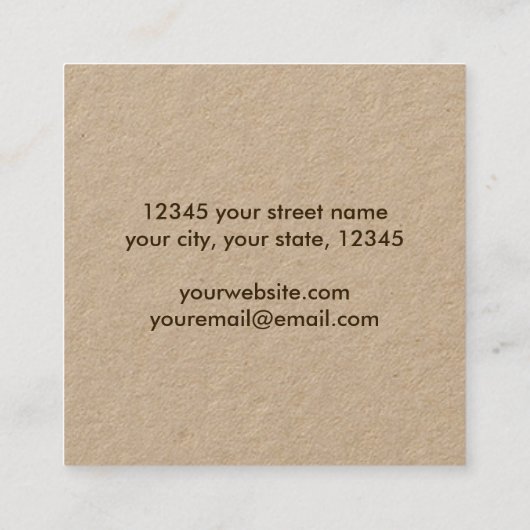 シックブラシ仕上げ金属虹ホログラフィック入光 スクエア名刺 (裏面)