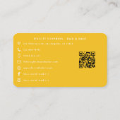 シックブラックアンドイエローネイルサロンブランディングデザイン 名刺 (裏面)