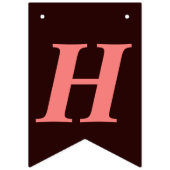 シックブラックアンドレッド紙吹雪ハッピーバースデー バンティングフラッグ (第2の旗)