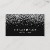 シックブラックシルバーグリッター 名刺 (正面)