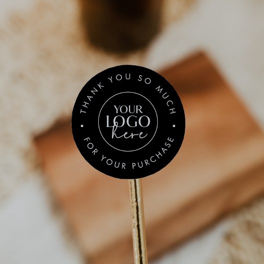 シックブラックビジネスロゴご注文ありがとうございます ラウンドシール
