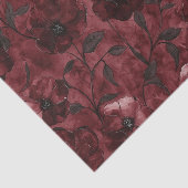 シックブラックブルガンディレッドフローラブライダルシャワー 薄葉紙 (詳細)