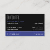 シックブラックブルーホワイトシンプルプロフェッショナル 名刺 (裏面)