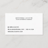 シックブラックボリュームまつげエクステンション名刺 名刺 (裏面)