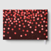 シックブラックレッド紙吹雪ゲストブック ゲストブック (裏面)