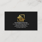 シックブラックワイヤメッシュ女性請負業者ハンドイマン 名刺 (裏面)