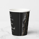 シックブラック金ゴールドアゲートバー（ユダヤ教の）バル・ミツバーパーティー 紙コップ (右)