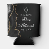 シックブラック金ゴールドアゲートバー（ユダヤ教の）バル・ミツバーパーティー 缶クーラー (正面)
