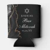 シックブラック金ゴールドアゲートバー（ユダヤ教の）バル・ミツバーパーティー 缶クーラー (裏面)