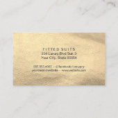 シックブラック金ゴールドレザー | QRコード 名刺 (裏面)