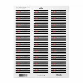 シックブラック&ホワイトストライプ金ゴールドホームスウィートホーム ラベル (フルシート)